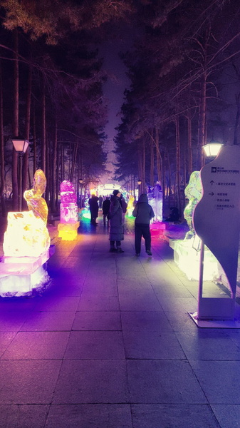 Ice Art Night Event in Harbin, China