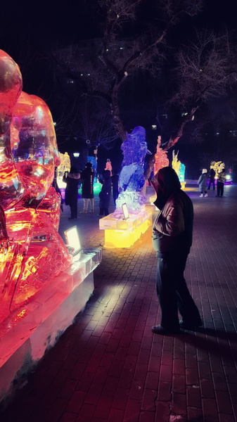 Harbin Ice and Snow Sculpture Festival at Night