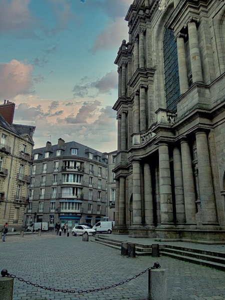 Historic Street Scene in Rennes, France