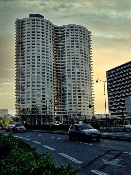 Contemporary Residential Buildings at Sunset, Rennes, France