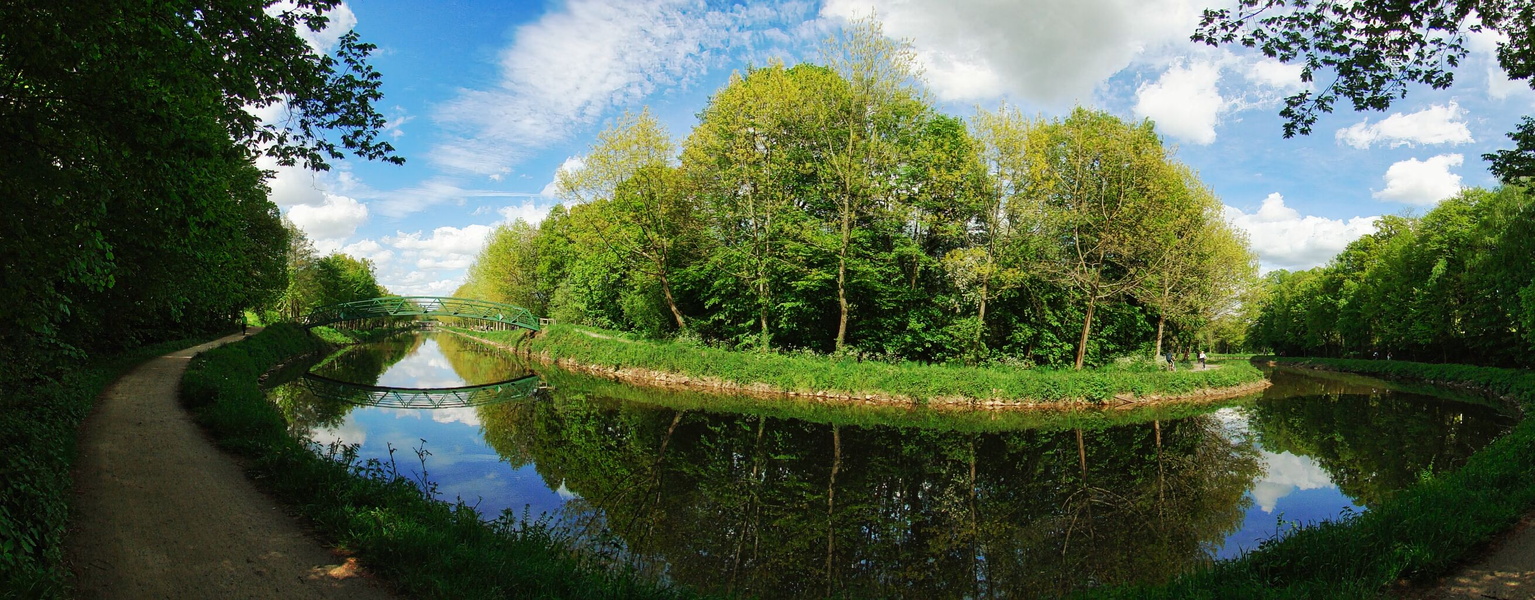 Nature's Tranquility: A Scenic Walk Along a Canal