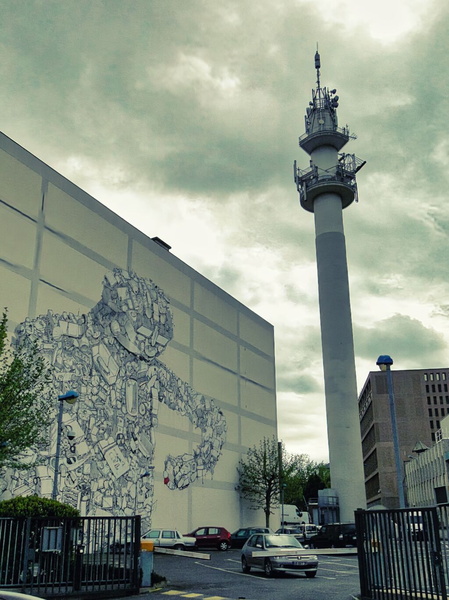 Rennes Street Art and Telecom Tower