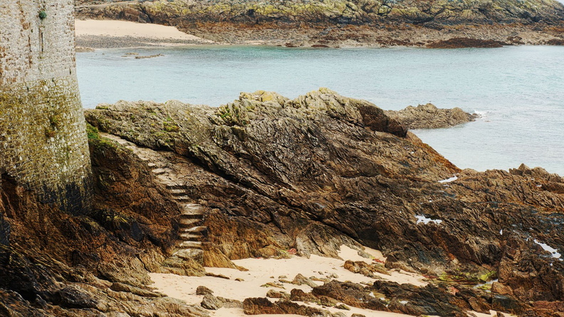 Rocky Shoreline at Saint-Malo, France
