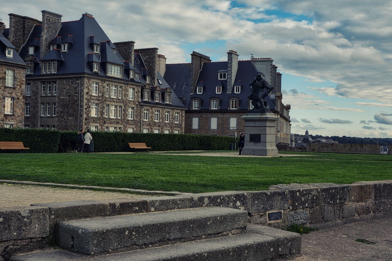 Historic Saint-Malo Charm: A French Town's Stone Chimney