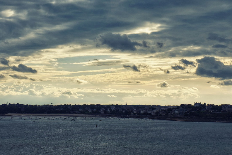 Serene Sunset at Saint-Malo Harbor, France