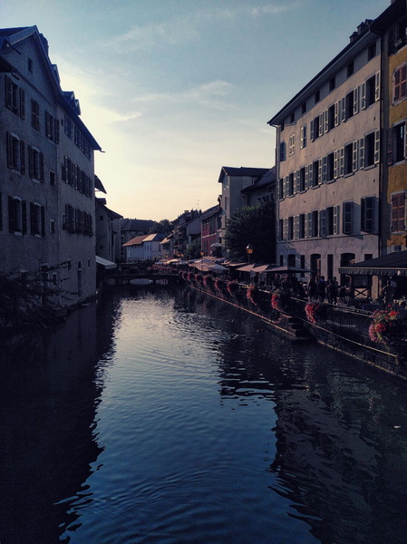 Serene Canalside Scene in Annecy, France