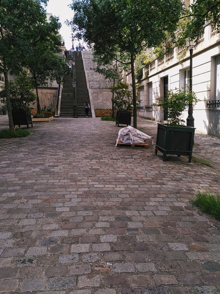 Lonely Parisian Alley on a Clear Day