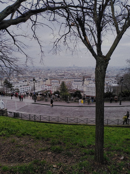 Serene Paris: View from Montmartre overlooking the City of Lights