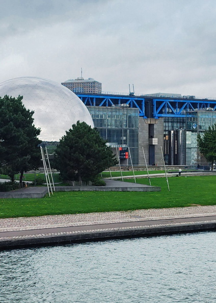 Modern Architecture Against Waterfront Backdrop