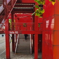 Vibrant Elevator Structure in an Urban Setting