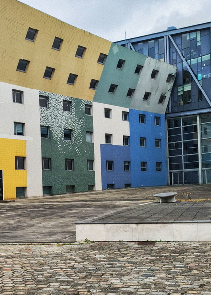 Vibrant Multi-Colored Modern Building