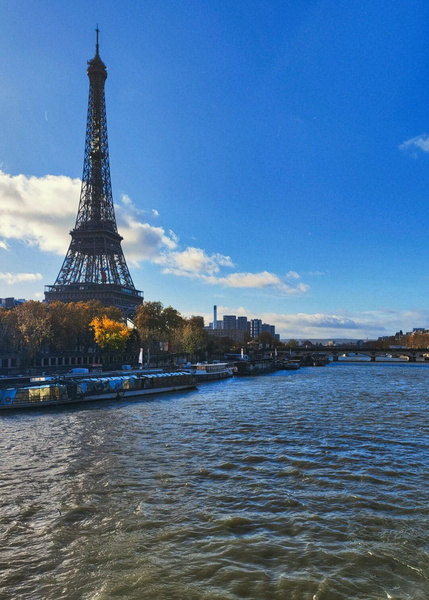 Eiffel Tower in Paris - A Postcard View of the Iconic Landmark
