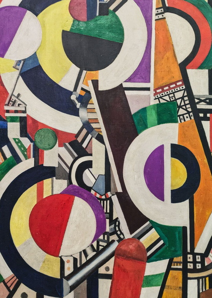 Vibrant Abstract Art Poster with Geometric Designs