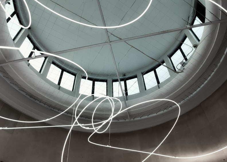 Artful Ceiling of a Round Building