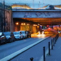 Empty Parisian Tunnel at Night