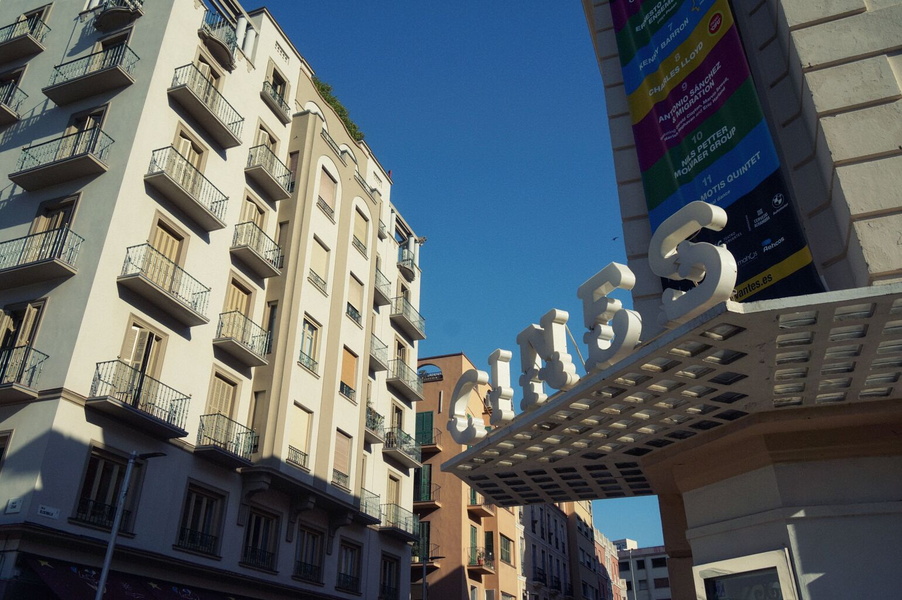 Elegant Theater Sign in a European City