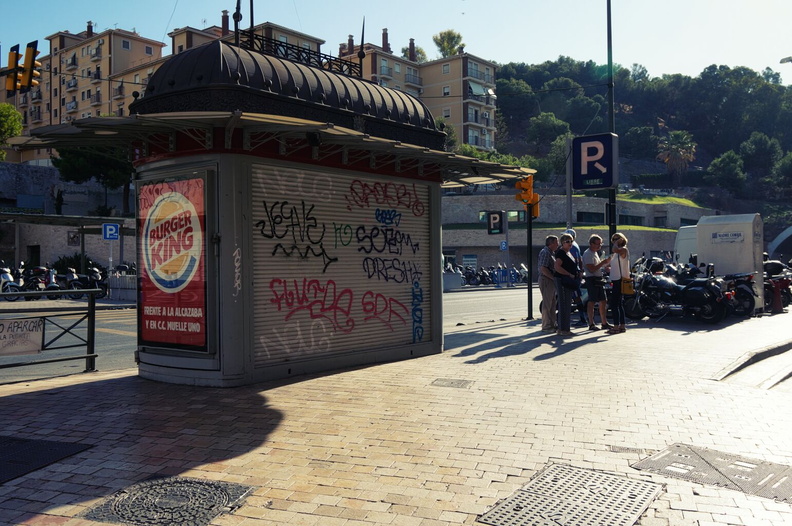 Vibrant City Corner in Malaga, Spain