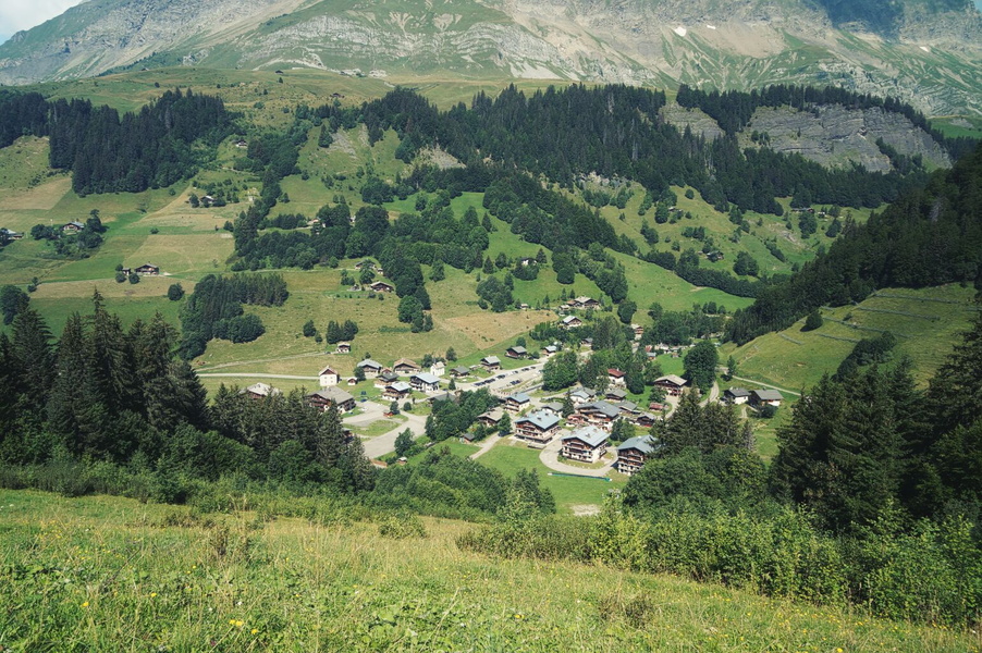 Breathtaking View of a French Alpine Village