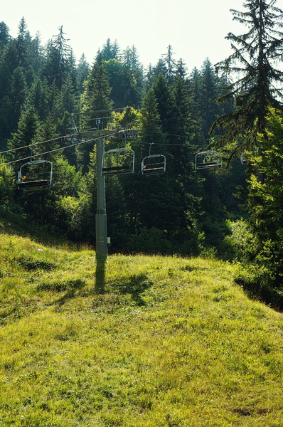 Serene Ski Lift in a European Mountain Range