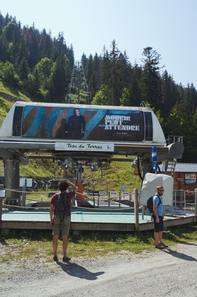 Vibrant Ski Village Scene