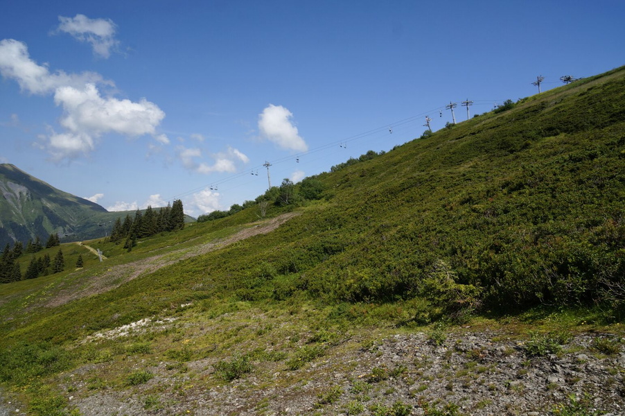 Serene Mountain View with Ski Lifts