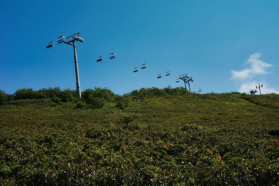 Aerial Ski Lift in the Mountains at La Gietaz, France