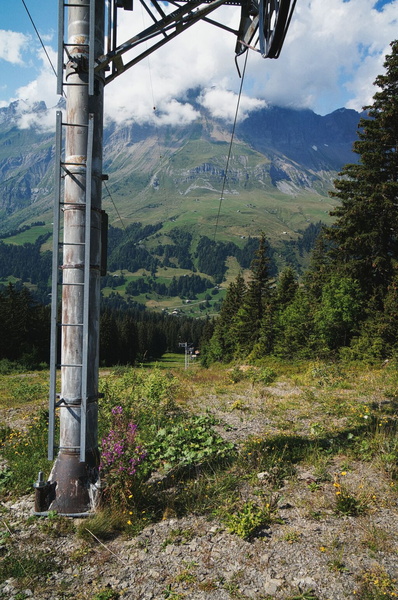Scenic Mountain View with Ski Lift Tower