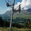 Ski Lift Tower on Mountain Ridge