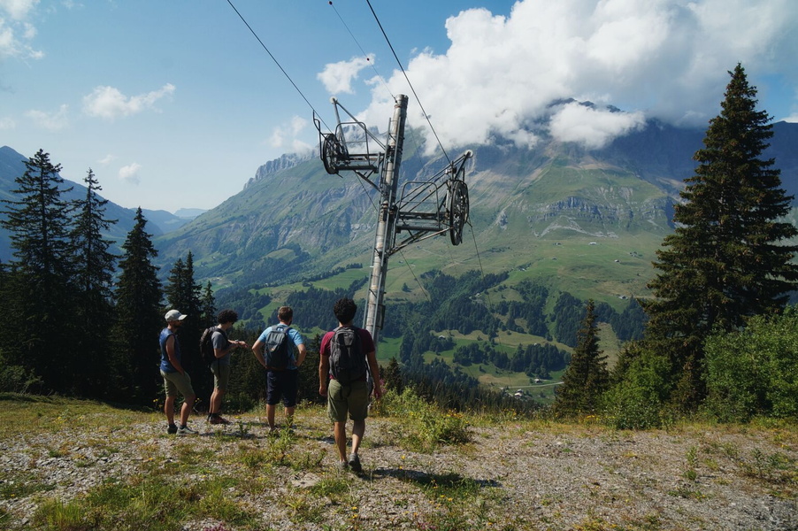 Hikers on a Mountain Top