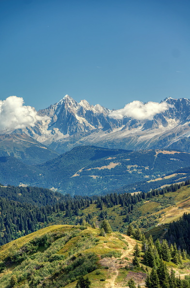 Scenic Alpine View with Majestic Mountains