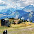 Scenic Alpine Landscape with Hikers
