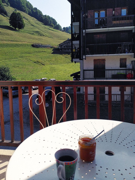 Serene Morning View from a Balcony