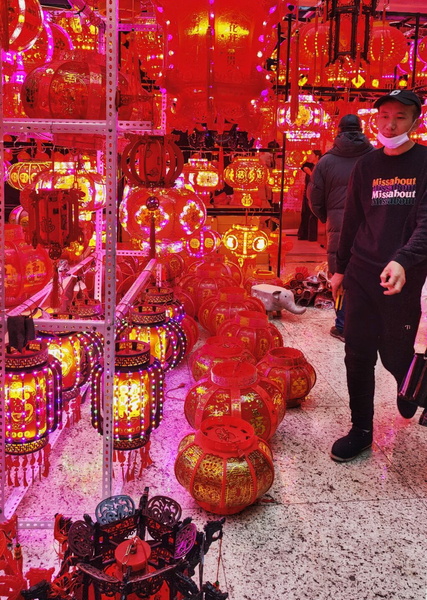 Vibrant Chinese Marketplace during New Year