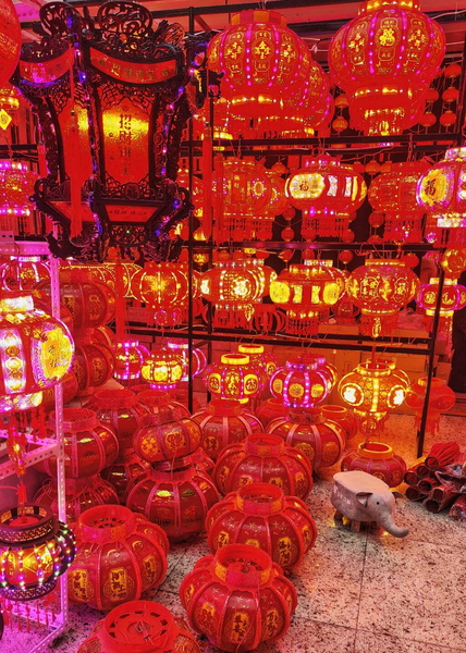 Vibrant Lantern Market in Shenyang, China