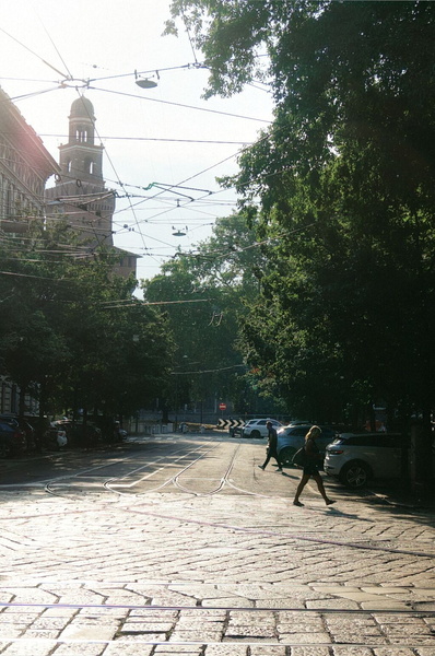 A serene stroll through the heart of Milan, Italy.