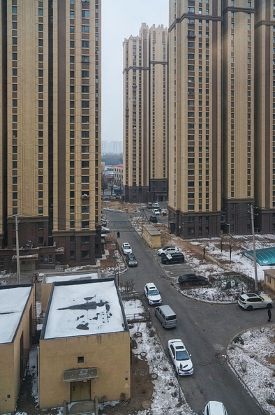Shenyang City Skyline on a Snowy Day