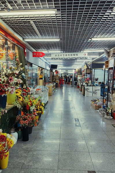 Bustling Indoor Market