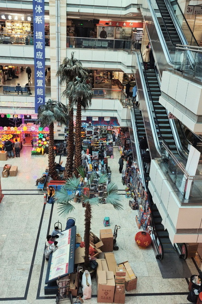 Vibrant Shenyang Mall with Three Levels of Shopping and Entertainment