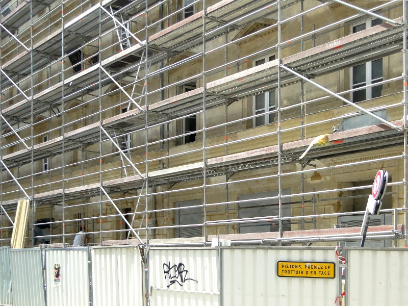 Construction Scaffolding on Street