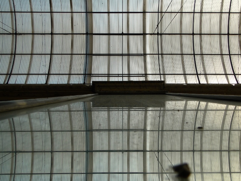 Contemporary Glass Roofed Building Exterior