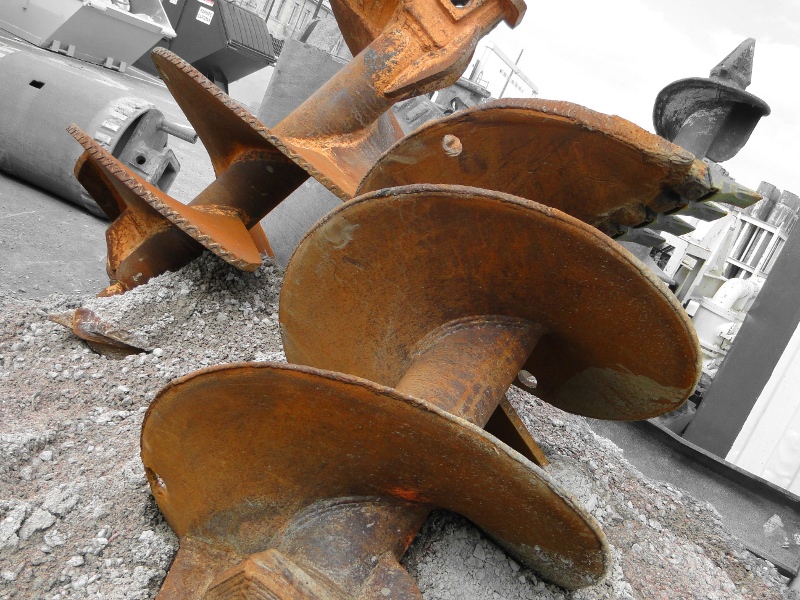 Abandoned Construction Tools in a Rusty State