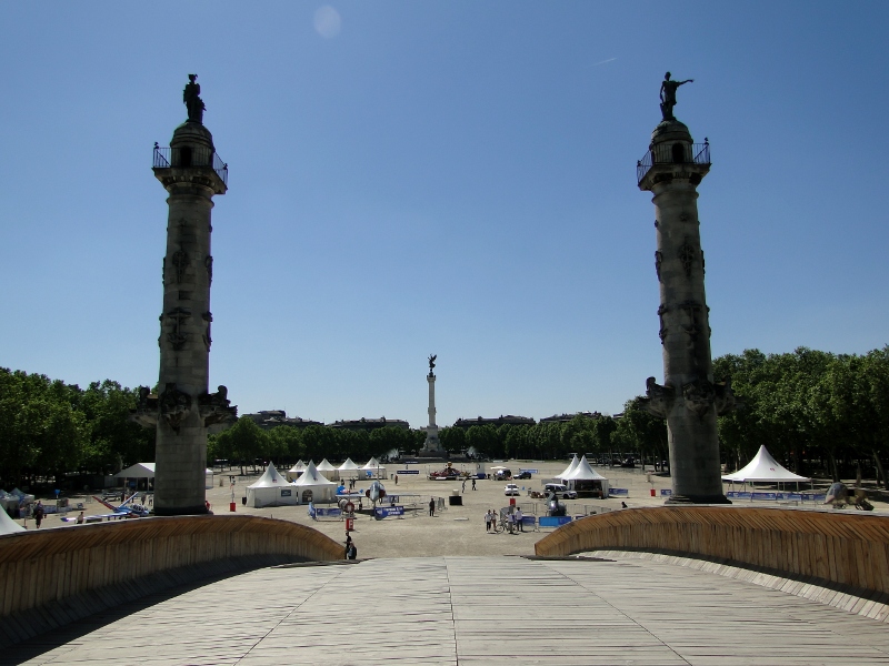 Historic Colonnades in Bordeaux, France