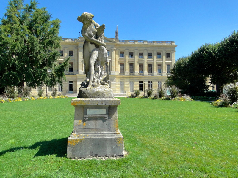 Classical Sculpture in a European City, in Front of an Historical Building
