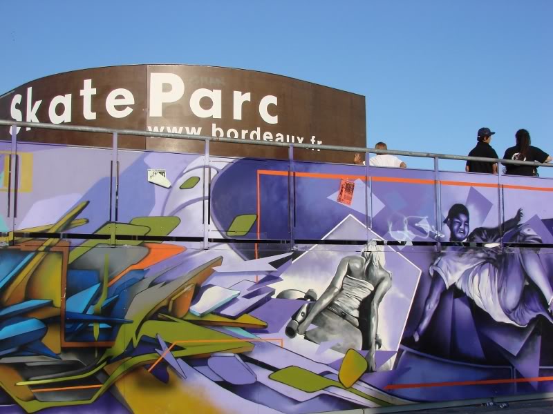 Colorful Graffiti on Skate Park Wall